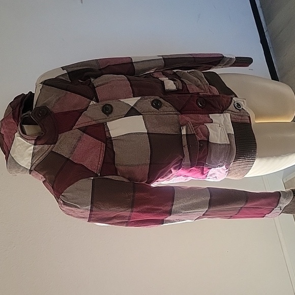 FOX Flannel Hooded Plaid Y2K 90's Jacket M Streetwear Skater Surfer California‎ - Picture 2 of 7